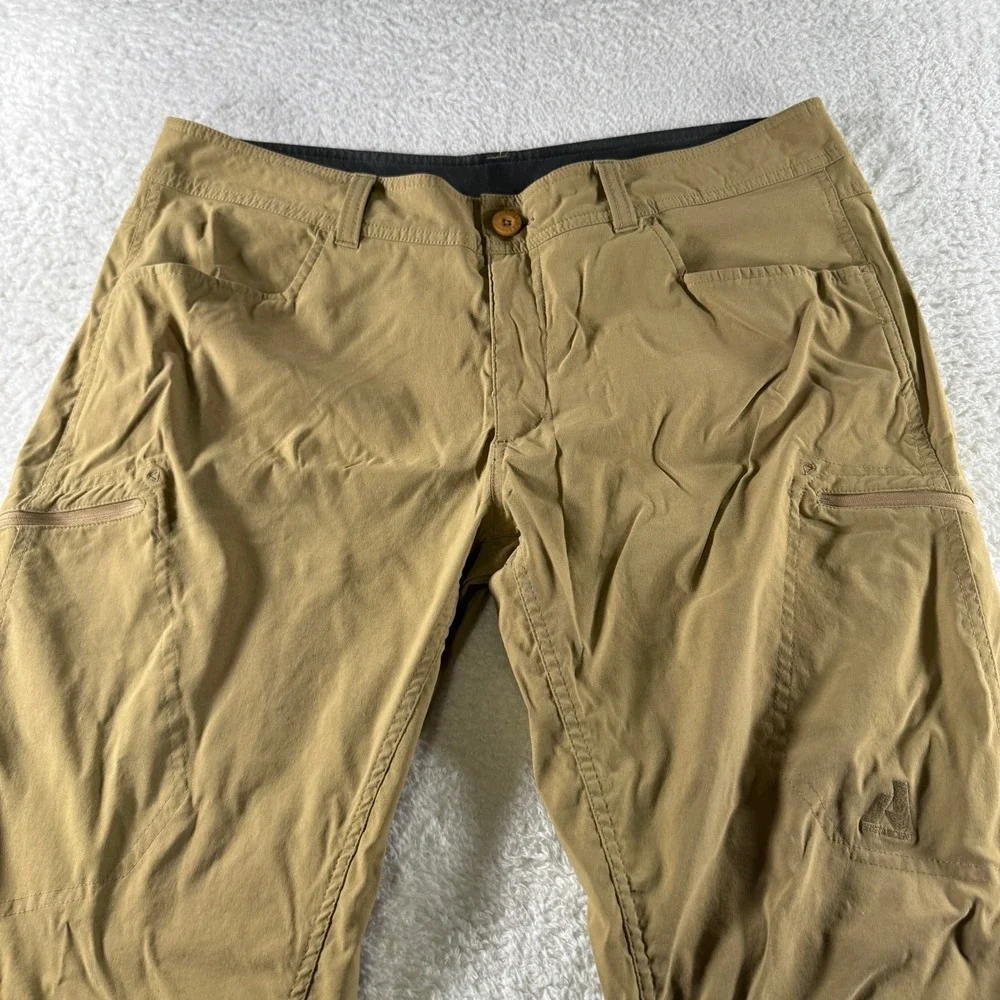Eddie Bauer First Ascent Guide Pro Pants Mens 38x32 Khaki Straight Fleece Lined